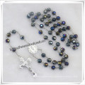 Religious 8mm Glass Beads Rosary (IO-cr333)